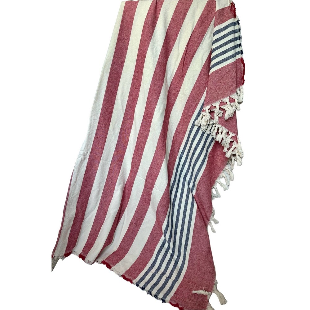 Turkish towel, sarong, wrap Red Blue White Patriotic summer